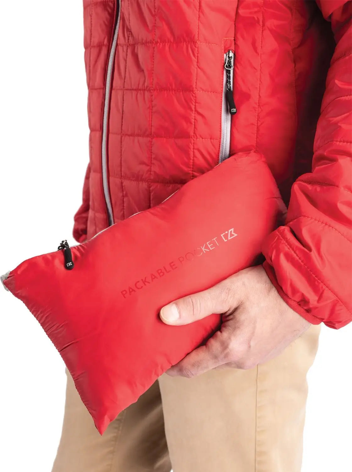 Cutter & Buck Bco00018 Rainier Primaloft® Mens Big and Tall Eco Insulated Puffer Jacket - Red
