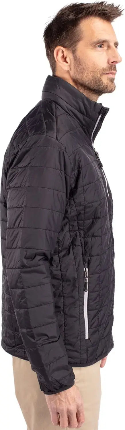 Cutter & Buck Bco00018 Rainier Primaloftâ Mens Big and Tall Eco Insulated Puffer Jacket - Black
