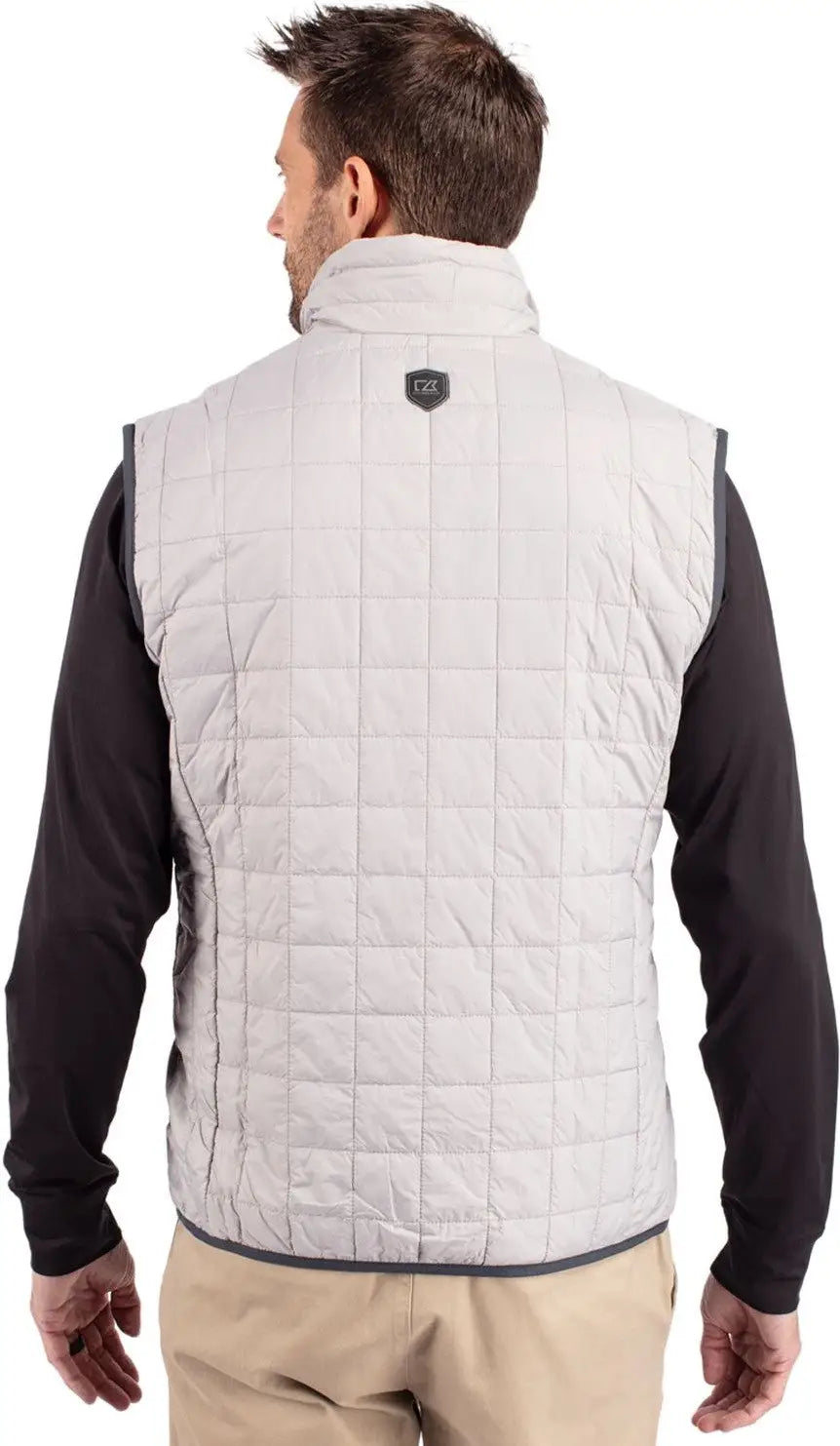 Cutter & Buck Bco00019 Rainier Primaloft® Mens Big and Tall Eco Insulated Full Zip Puffer Vest - Polished