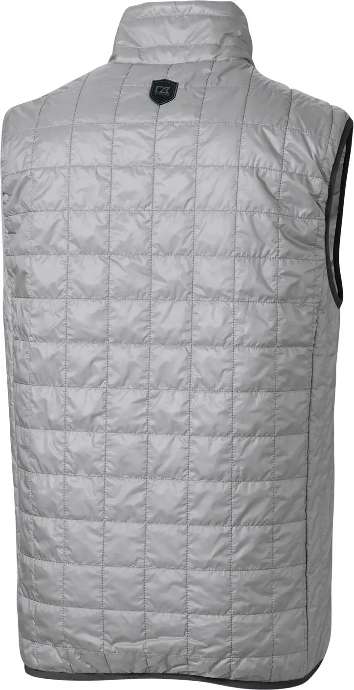 Cutter & Buck Bco00019 Rainier Primaloft® Mens Big and Tall Eco Insulated Full Zip Puffer Vest - Polished