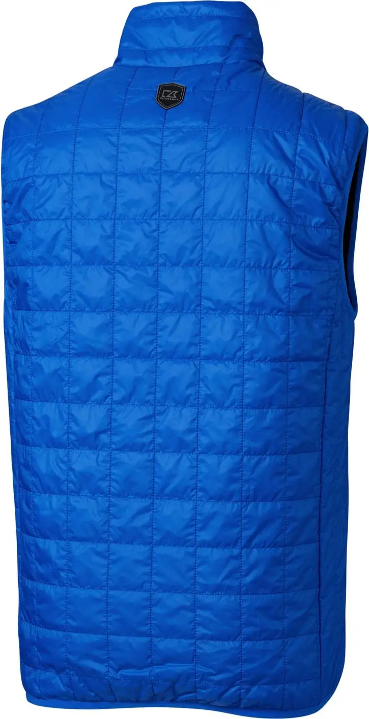 Cutter & Buck Bco00019 Rainier Primaloftâ Mens Big and Tall Eco Insulated Full Zip Puffer Vest - Royal