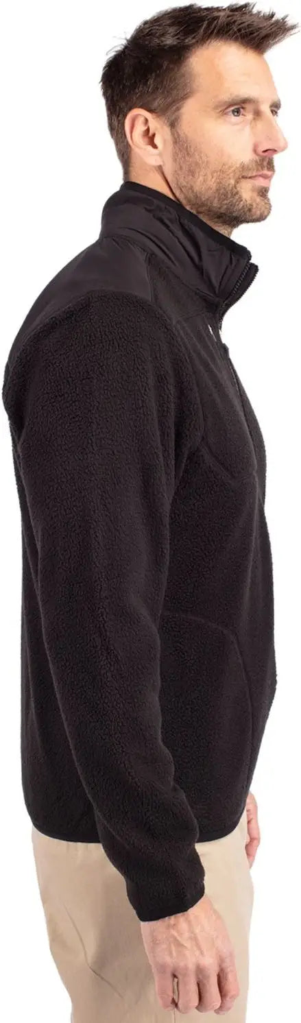 Cutter & Buck Bco00070 Cascade Eco Sherpa Mens Big Tall Fleece Jacket - Black