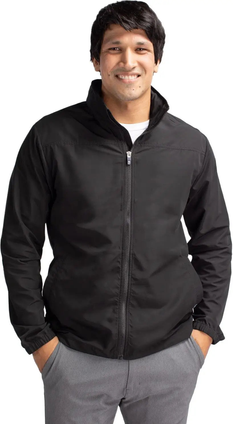 Cutter & Buck Bco00073 Charter Eco Knit Recycled Big Tall Full-zip Jacket - Black - Adult l