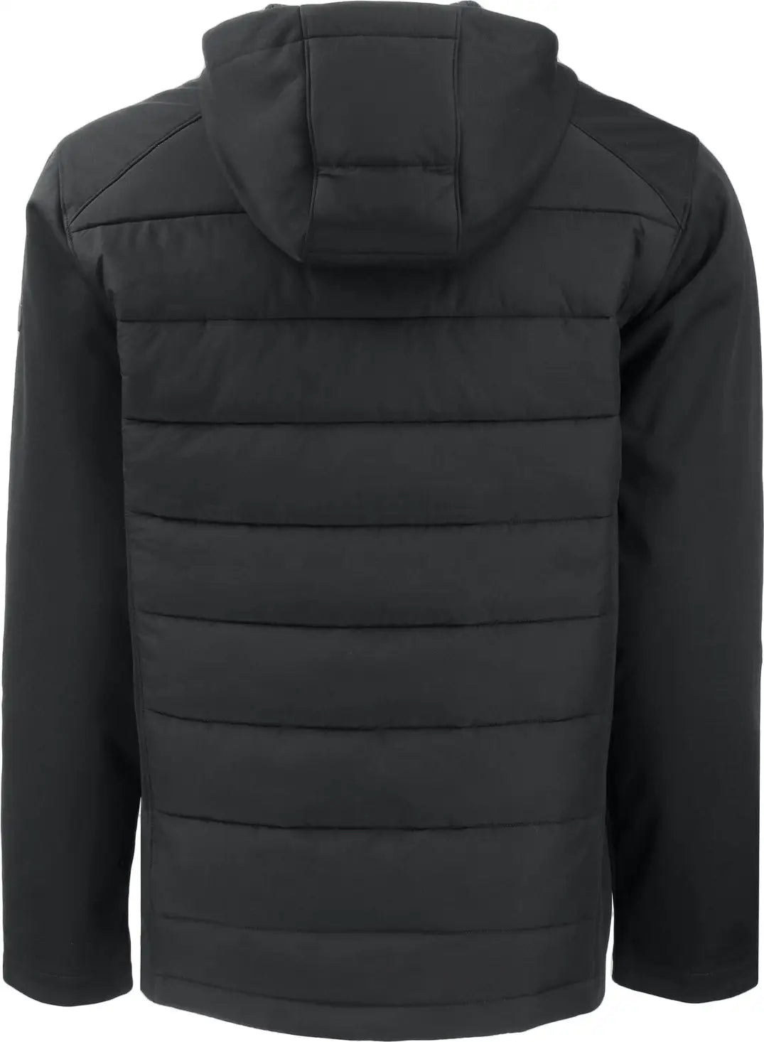 Cutter & Buck Bco00077 Evoke Hybrid Eco Softshell Recycled Full Zip Mens Big Tall Hooded Jacket - Black