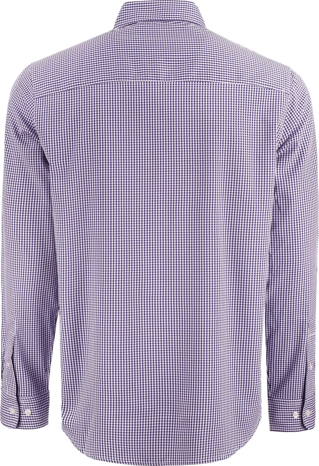 Cutter & Buck Bcw00236 Skyline Epic Confidence Recycled Gingham Mens Big Tall Long Sleeve Dress Shirt - College Purple