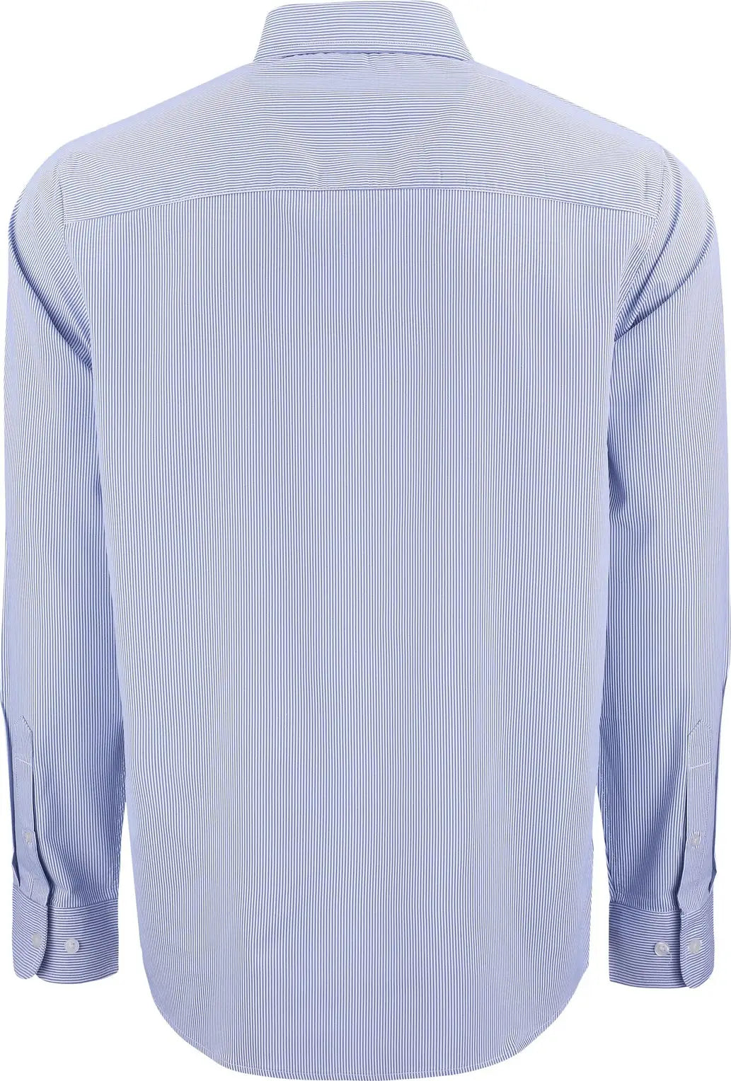 Cutter & Buck Bcw00237 Skyline Epic Confidence Recycled Pinstripe Mens Big Tall Long Sleeve Dress Shirt - Tour Blue