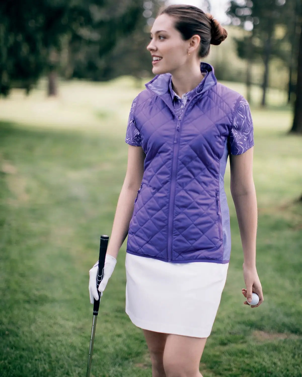 Cutter & Buck Lcb00001 Pacific Performance Pull on Womens Skort - White