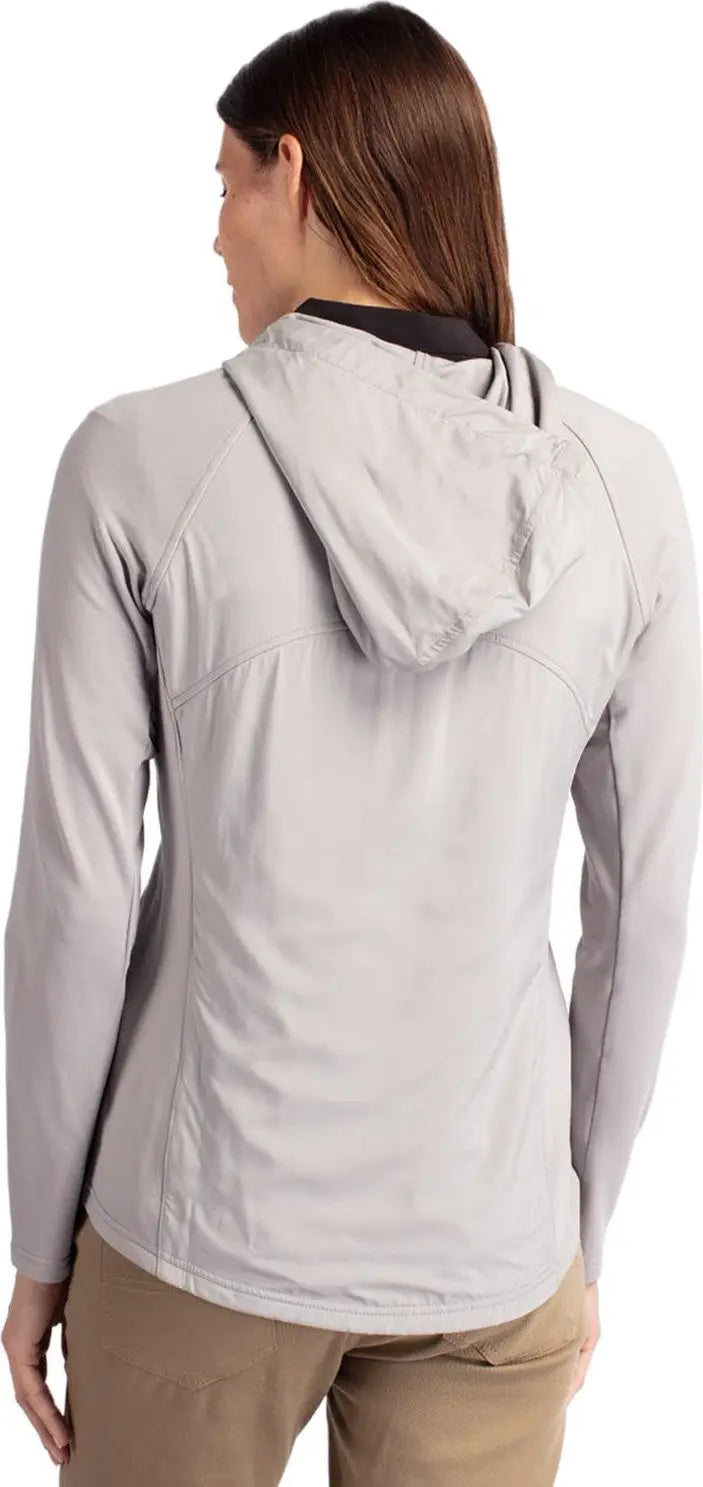 Cutter & Buck Lcc00008 Adapt Eco Knit Hybrid Recycled Womens Full Zip Jacket - Polished