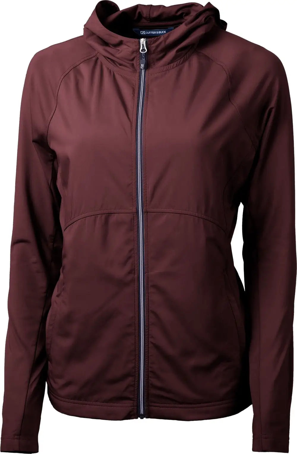 Cutter & Buck Lcc00008 Adapt Eco Knit Hybrid Recycled Womens Full Zip Jacket - Bordeaux