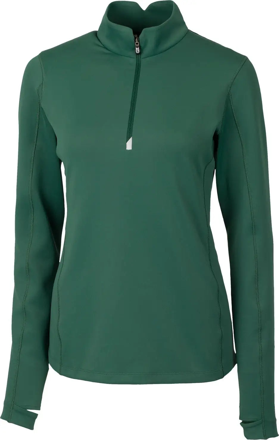 Cutter & Buck Lck00033 Traverse Stretch Eco Quarter Zip Womens Pullover - Hunter