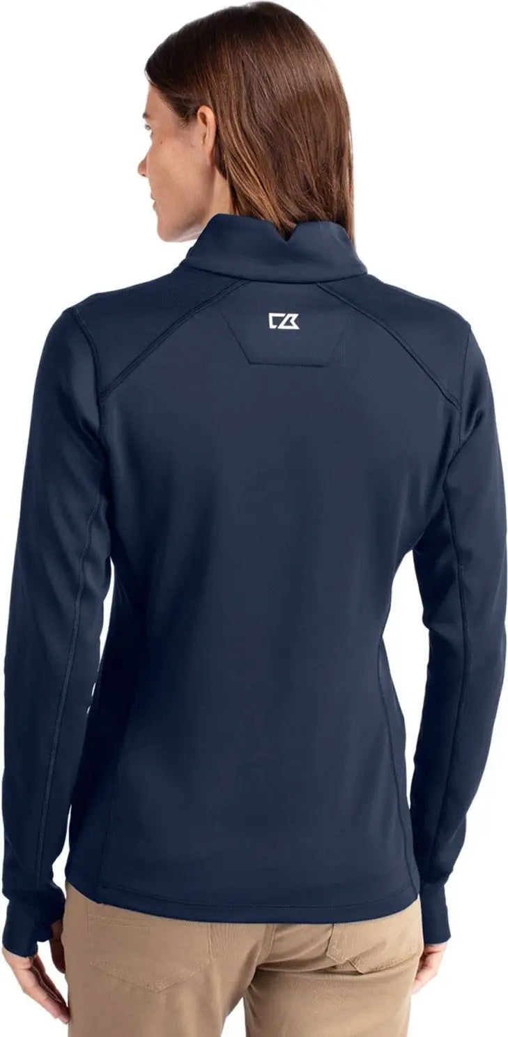 Cutter & Buck Lck00033 Traverse Stretch Eco Quarter Zip Womens Pullover - Liberty Navy