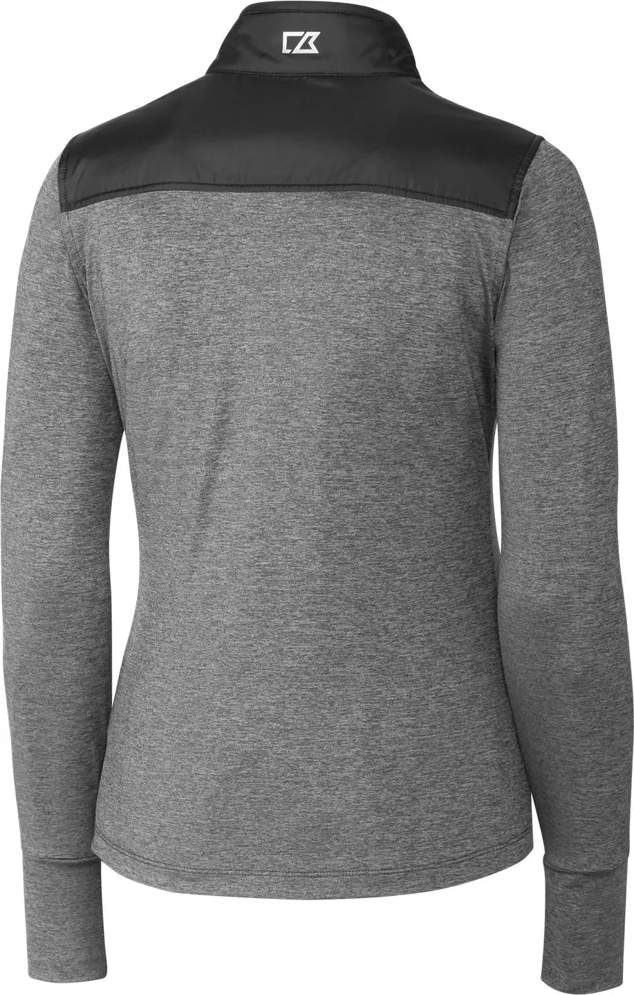 Cutter & Buck Lck00042 Stealth Hybrid Quilted Womens Full Zip Windbreaker Jacket - Black