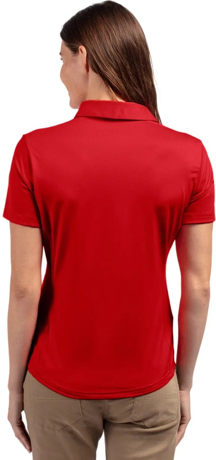Cutter & Buck Lck00111 Prospect Eco Textured Stretch Recycled Womens Short Sleeve Polo - Red