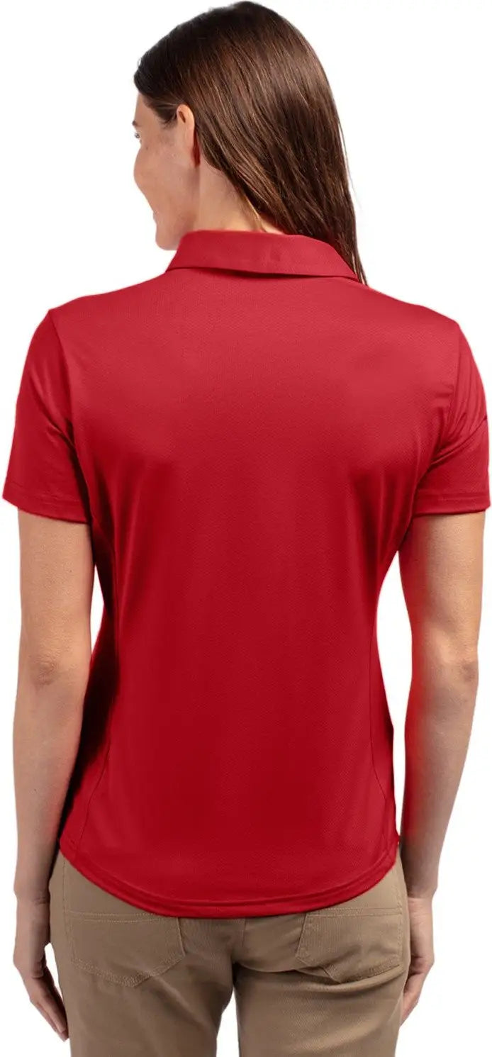Cutter & Buck Lck00111 Prospect Eco Textured Stretch Recycled Womens Short Sleeve Polo - Cardinal Red