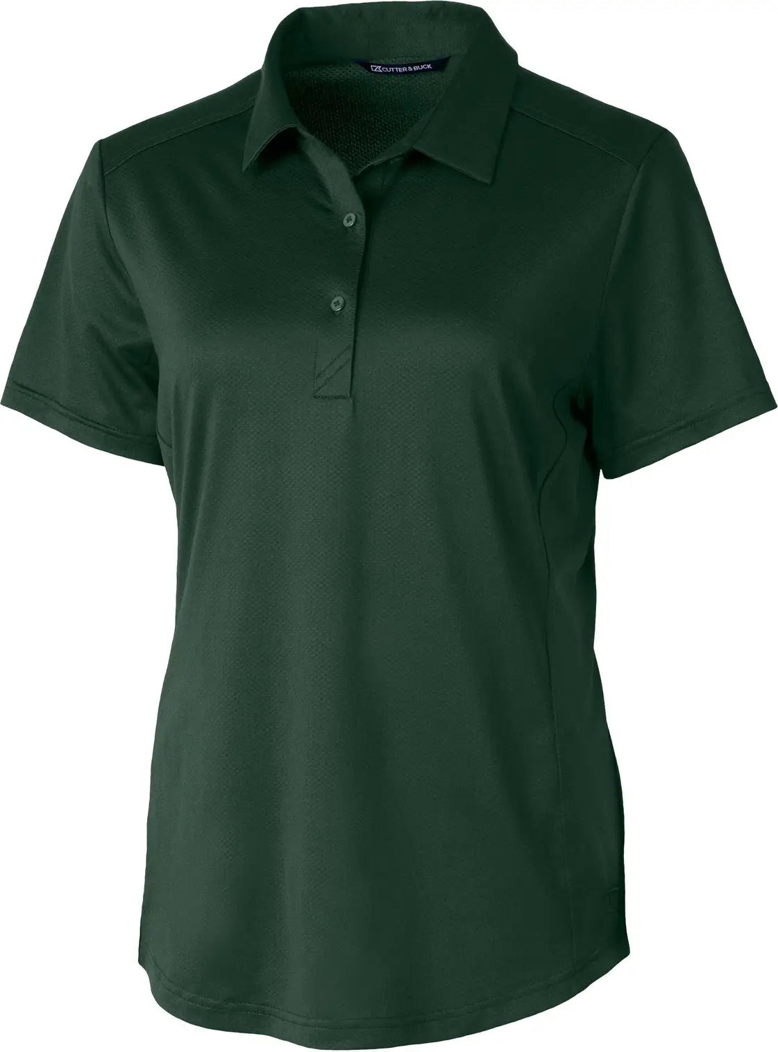 Cutter & Buck Lck00111 Prospect Eco Textured Stretch Recycled Womens Short Sleeve Polo - Hunter - Ladies Xs