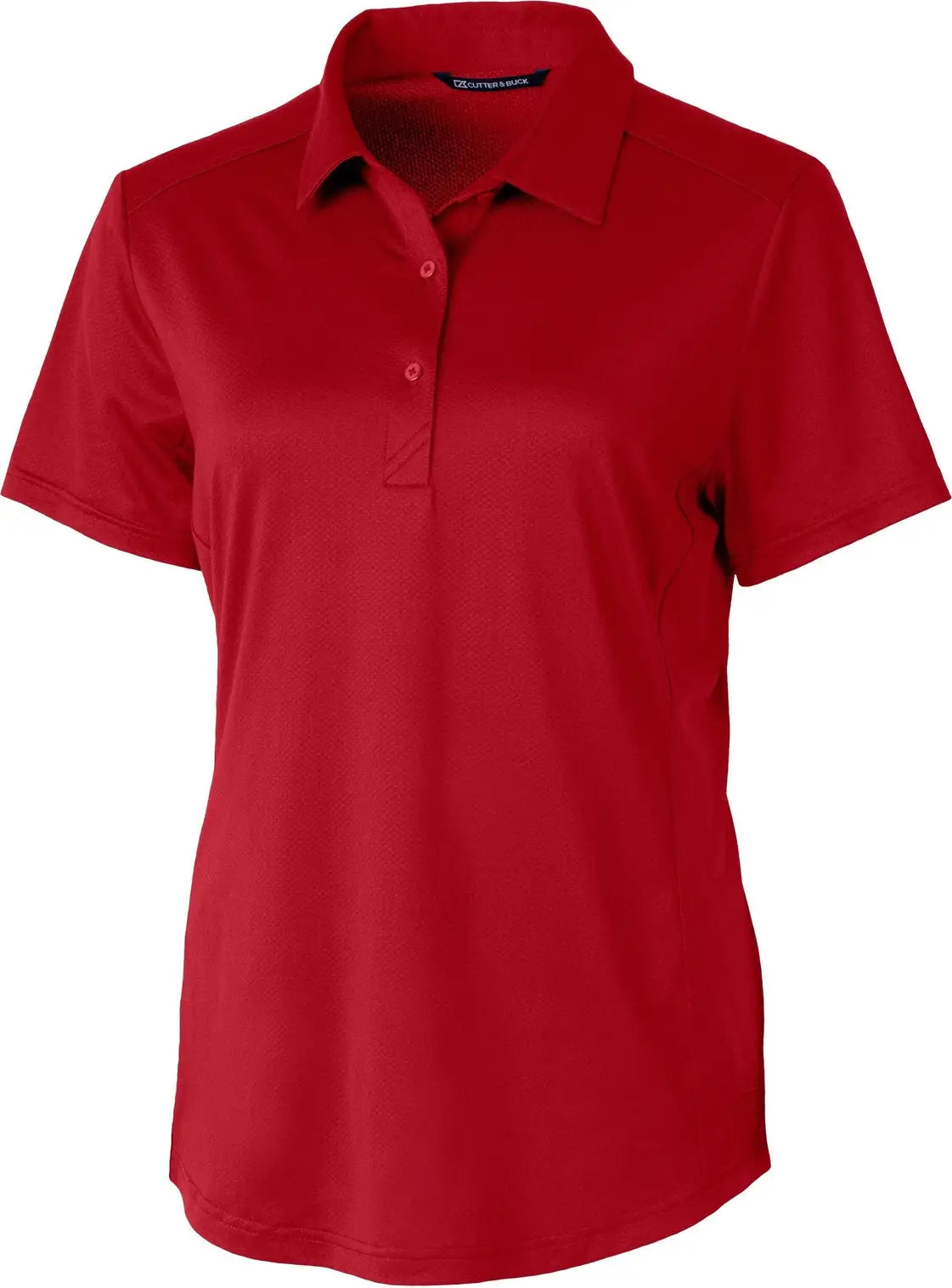 Cutter & Buck Lck00111 Prospect Eco Textured Stretch Recycled Womens Short Sleeve Polo - Red - Ladies Xs