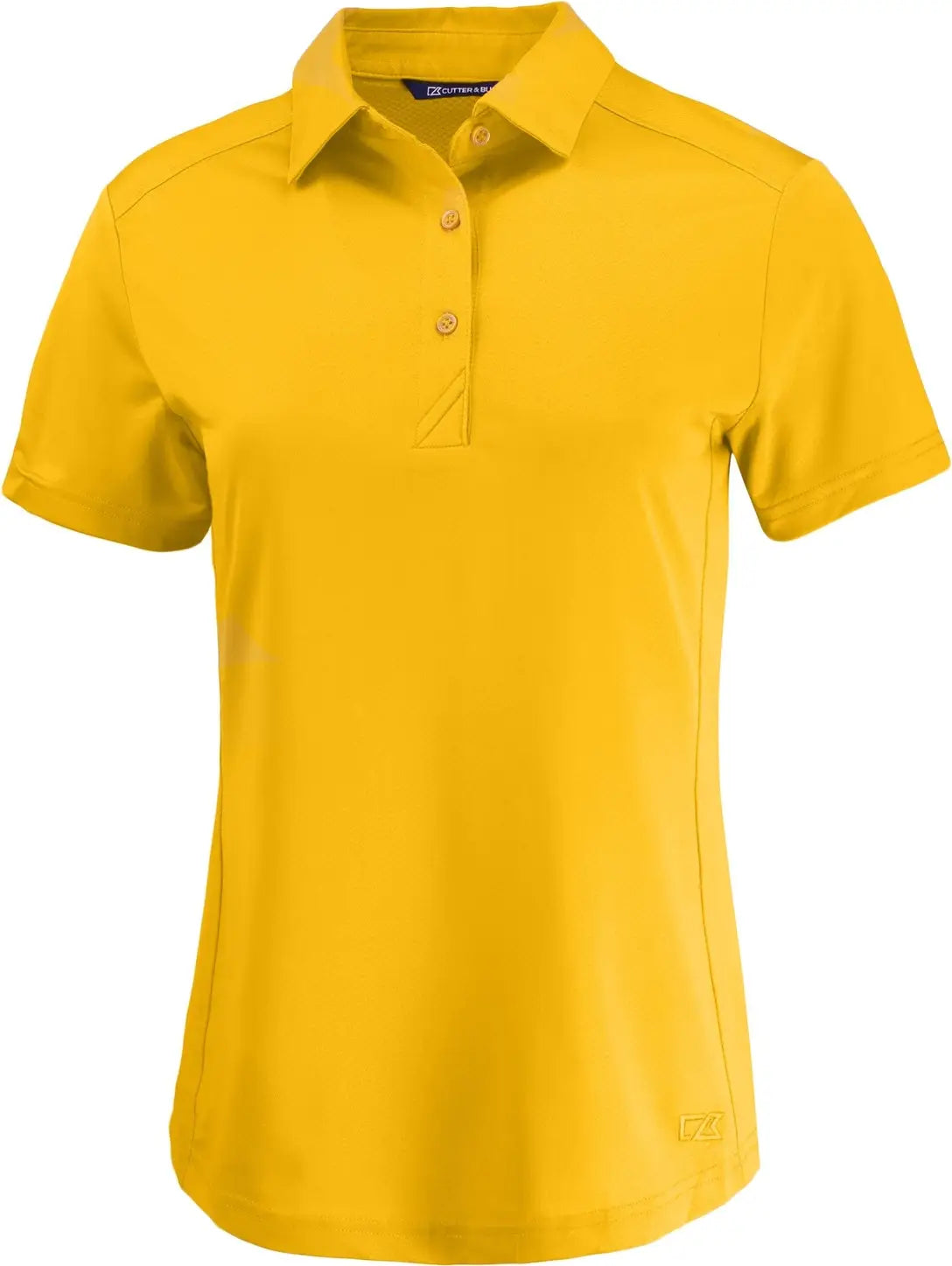 Cutter & Buck Lck00111 Prospect Eco Textured Stretch Recycled Womens Short Sleeve Polo - College Gold