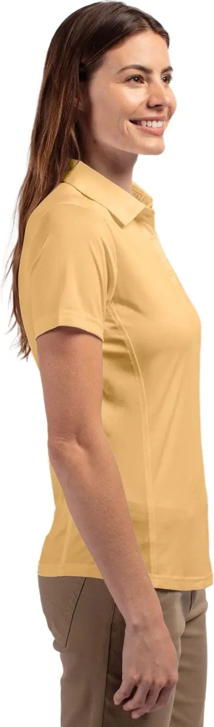Cutter & Buck Lck00111 Prospect Eco Textured Stretch Recycled Womens Short Sleeve Polo - Desert