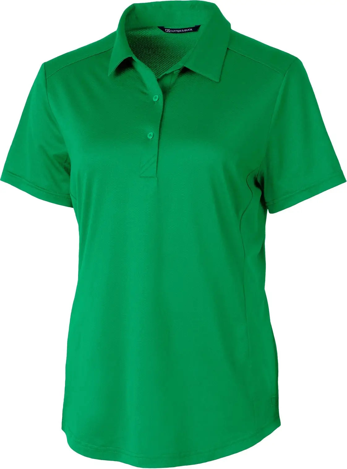Cutter & Buck Lck00111 Prospect Eco Textured Stretch Recycled Womens Short Sleeve Polo - Kelly Green - Ladies Xs
