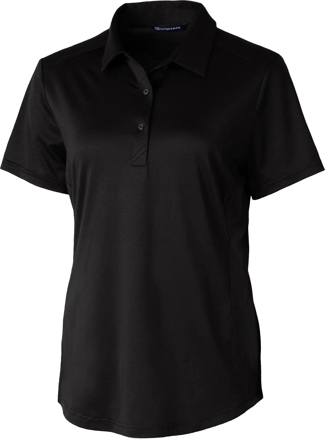 Cutter & Buck Lck00111 Prospect Eco Textured Stretch Recycled Womens Short Sleeve Polo - Black