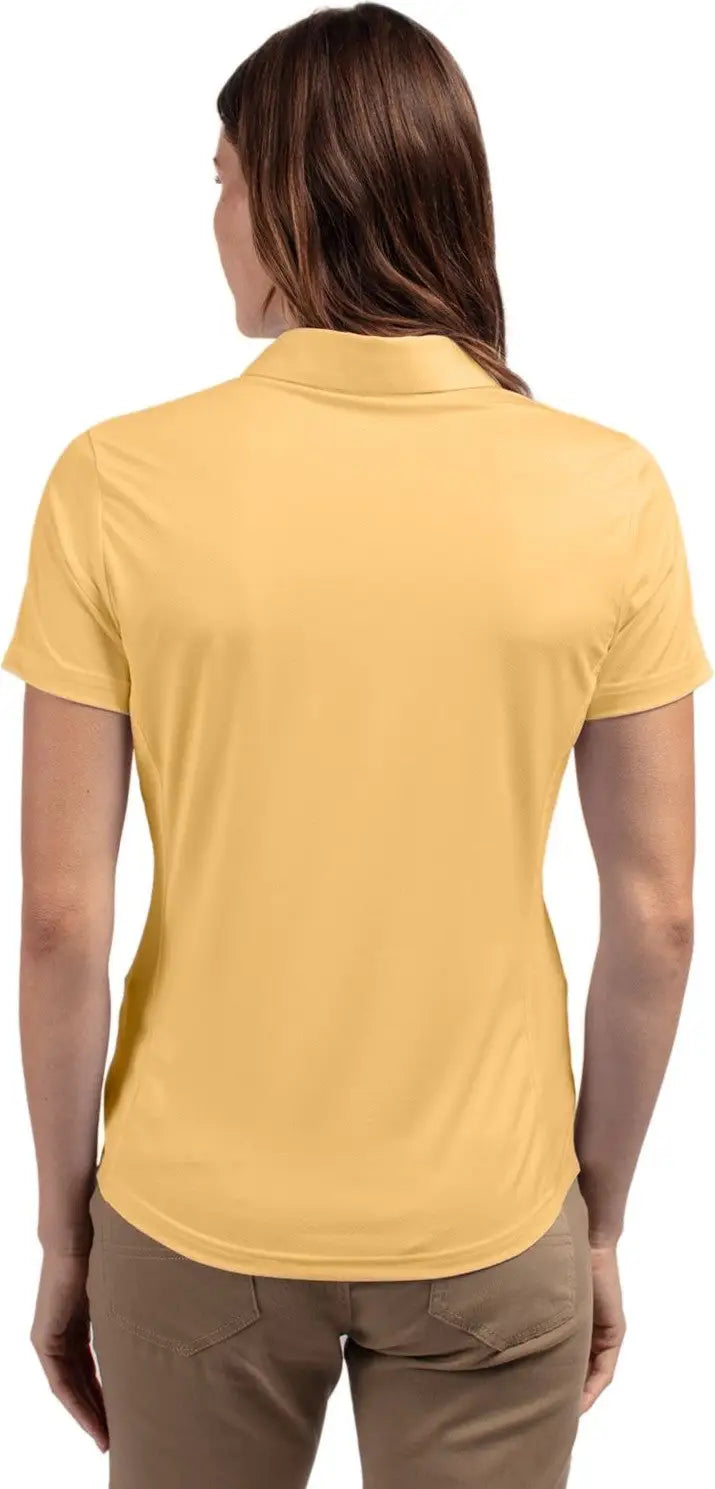 Cutter & Buck Lck00111 Prospect Eco Textured Stretch Recycled Womens Short Sleeve Polo - Desert