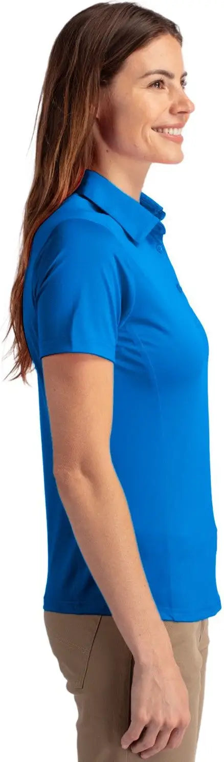 Cutter & Buck Lck00111 Prospect Eco Textured Stretch Recycled Womens Short Sleeve Polo - Digital