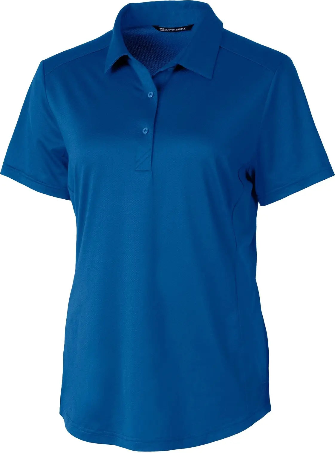 Cutter & Buck Lck00111 Prospect Eco Textured Stretch Recycled Womens Short Sleeve Polo - Tour Blue