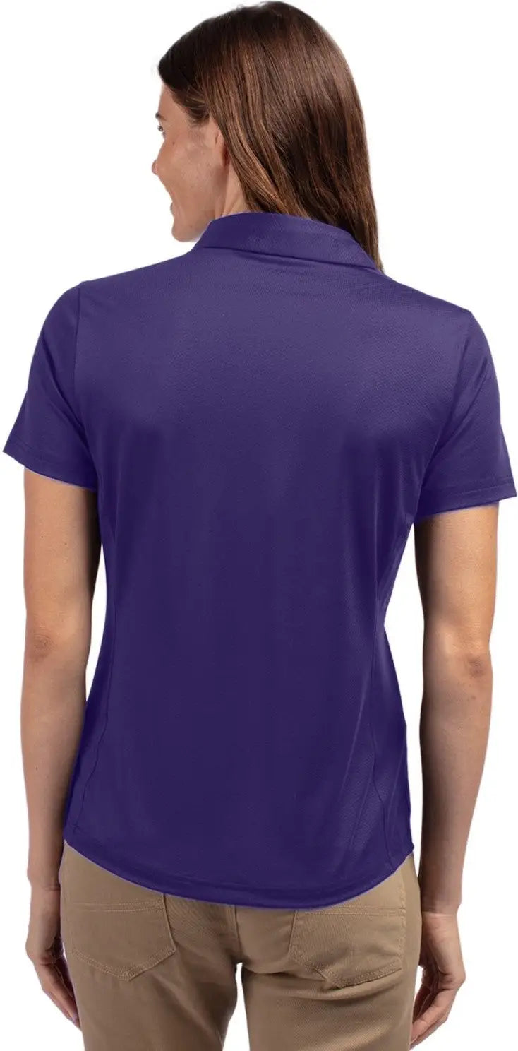 Cutter & Buck Lck00111 Prospect Eco Textured Stretch Recycled Womens Short Sleeve Polo - College Purple