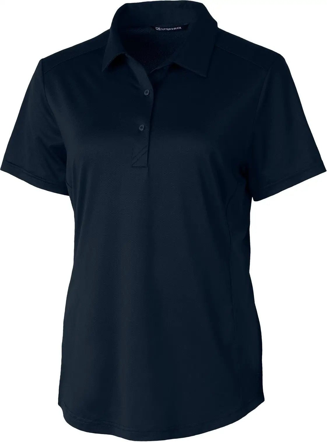 Cutter & Buck Lck00111 Prospect Eco Textured Stretch Recycled Womens Short Sleeve Polo - Navy Blue