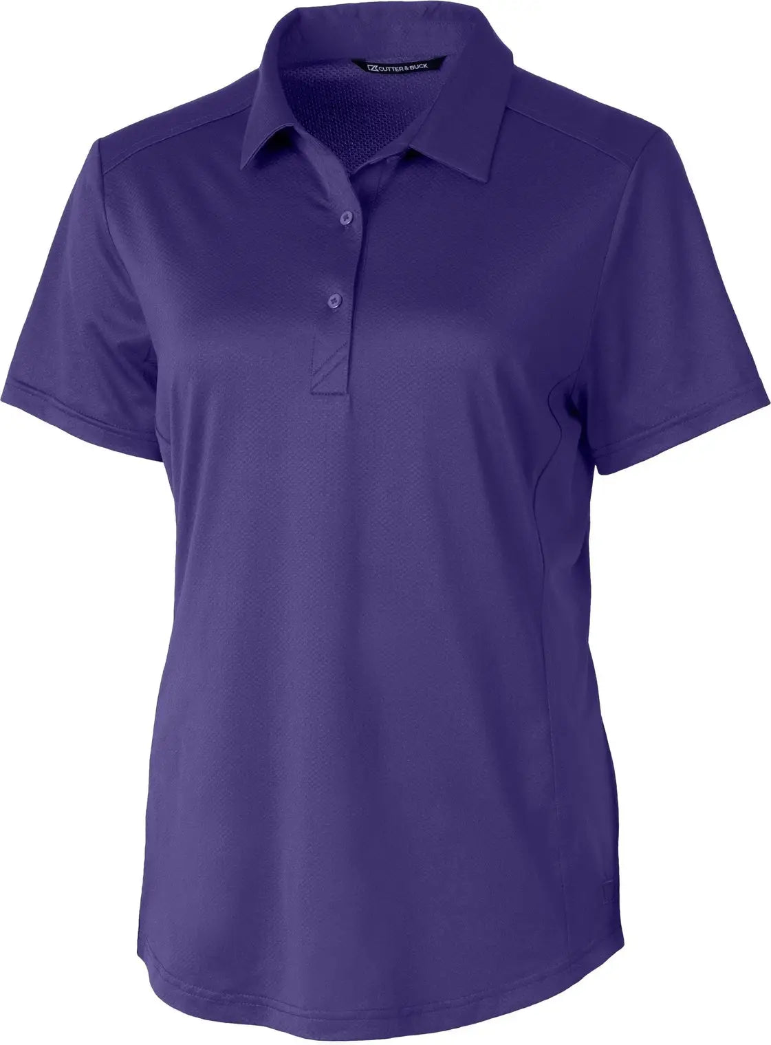 Cutter & Buck Lck00111 Prospect Eco Textured Stretch Recycled Womens Short Sleeve Polo - College Purple