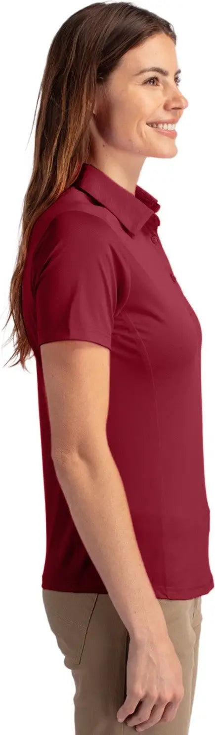 Cutter & Buck Lck00111 Prospect Eco Textured Stretch Recycled Womens Short Sleeve Polo - Chutney