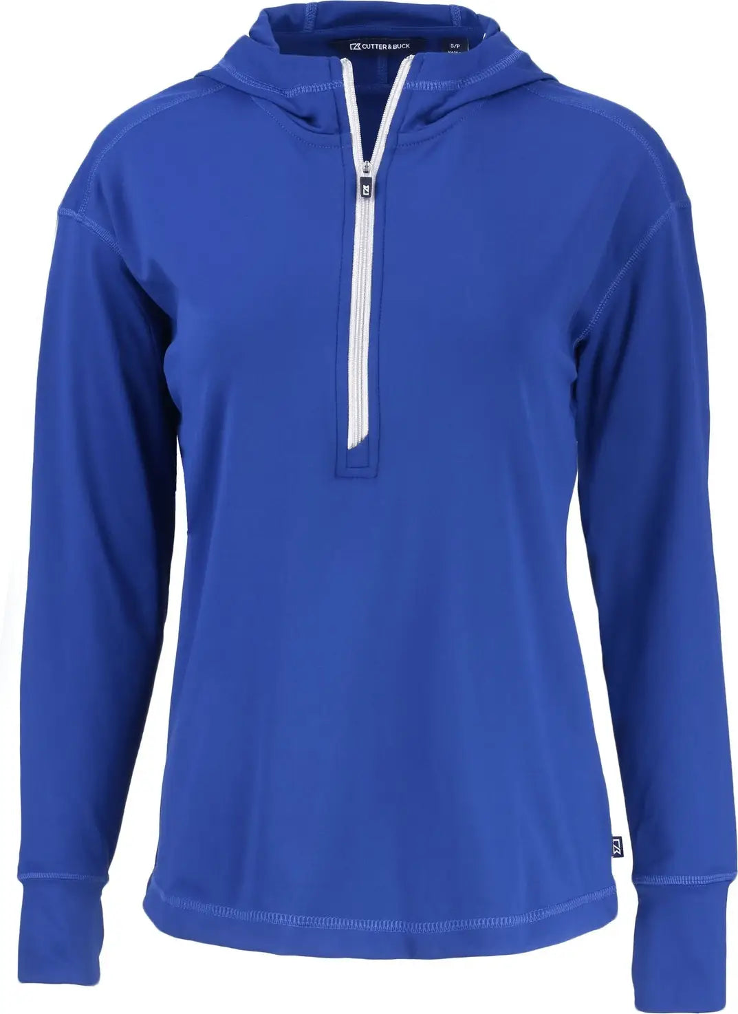 Cutter & Buck Lck00115 Daybreak Eco Recycled Womens Half Zip Hoodie - Tour Blue