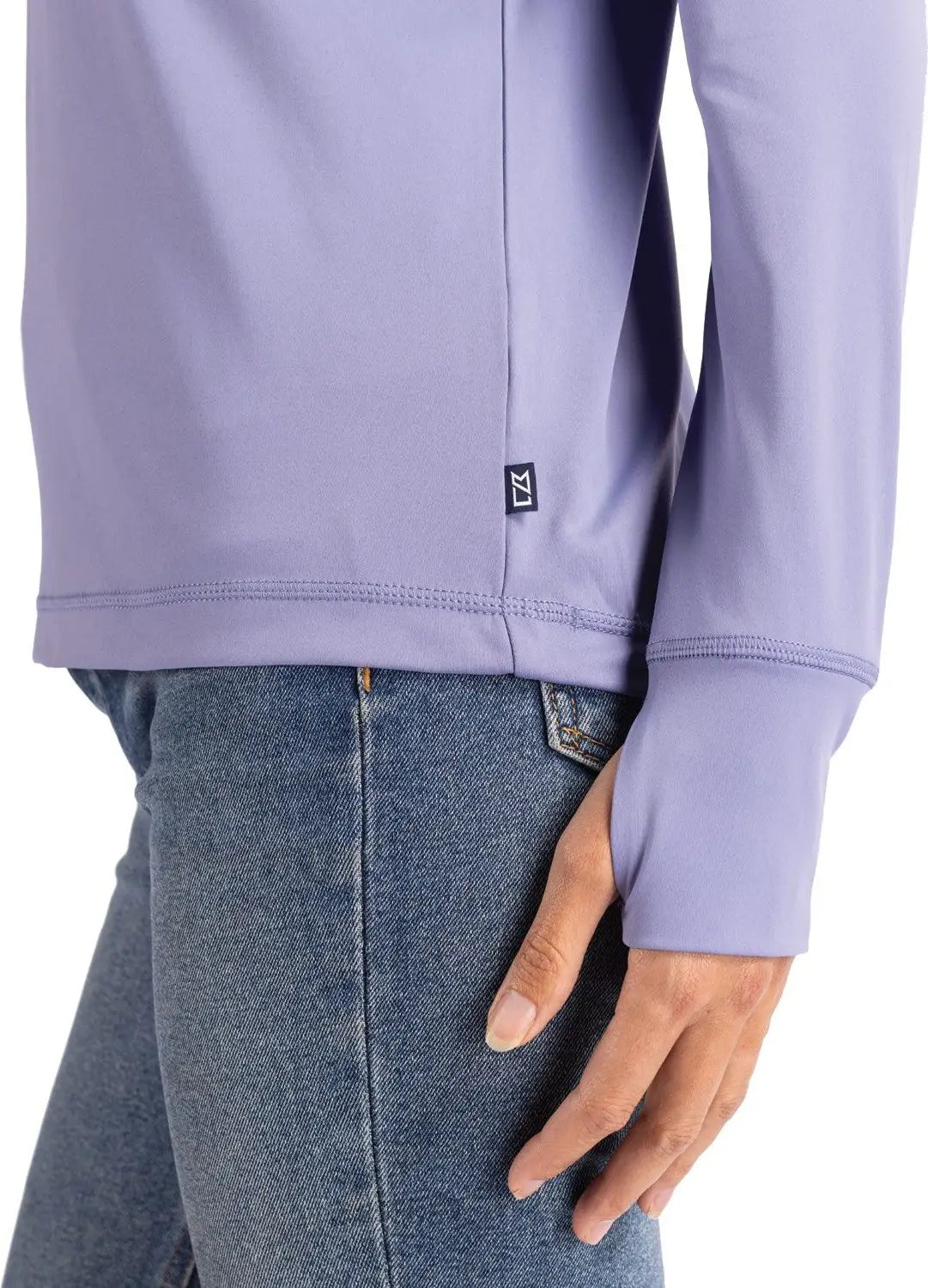 Cutter & Buck Lck00115 Daybreak Eco Recycled Womens Half Zip Hoodie - Hyacinth