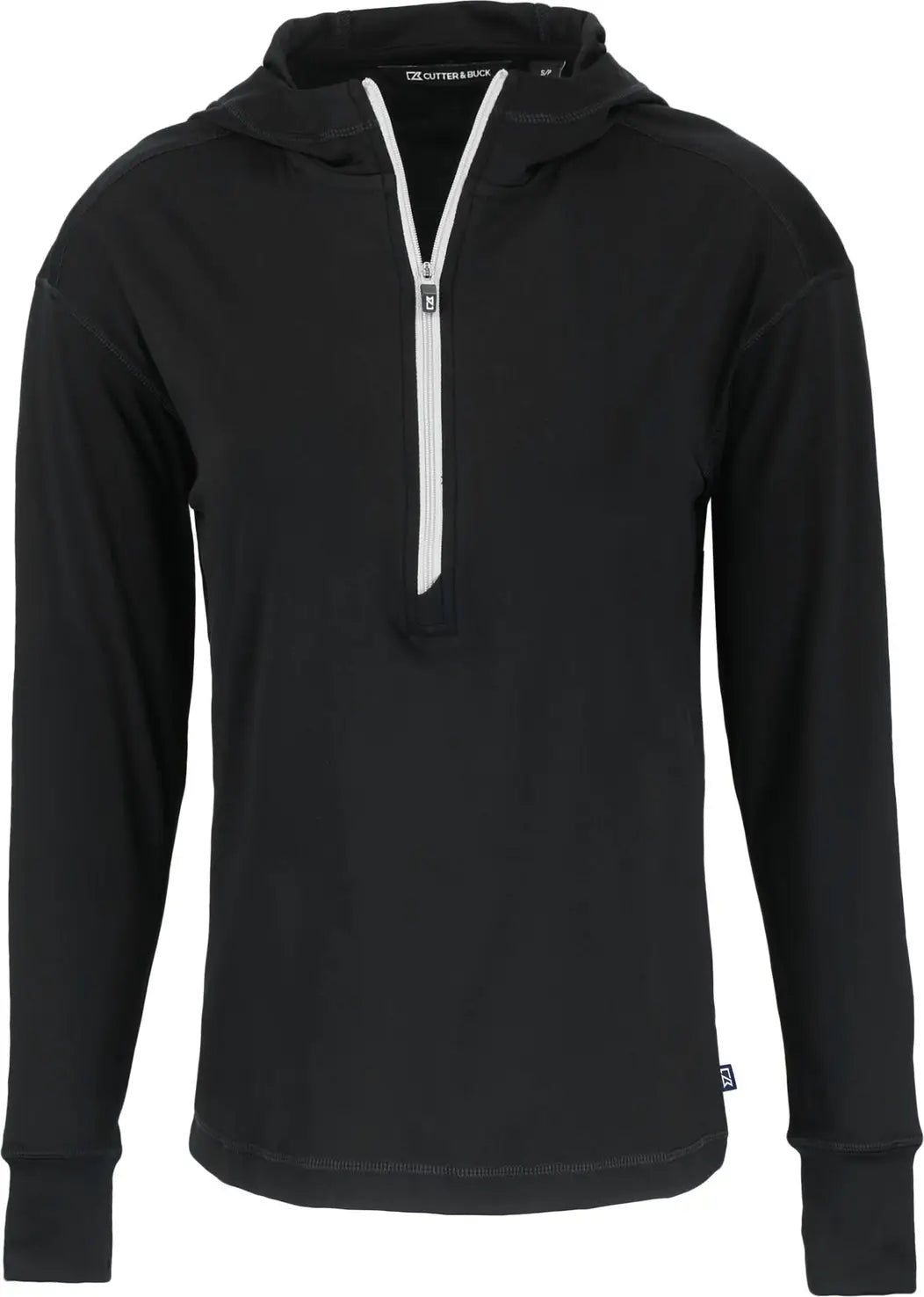 Cutter & Buck Lck00115 Daybreak Eco Recycled Womens Half Zip Hoodie - Black