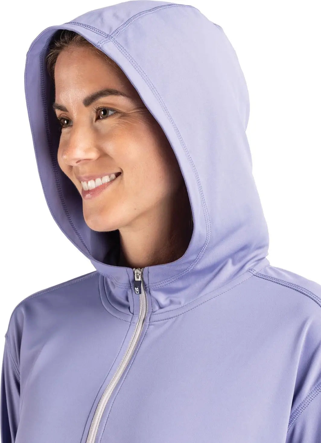 Cutter & Buck Lck00115 Daybreak Eco Recycled Womens Half Zip Hoodie - Hyacinth