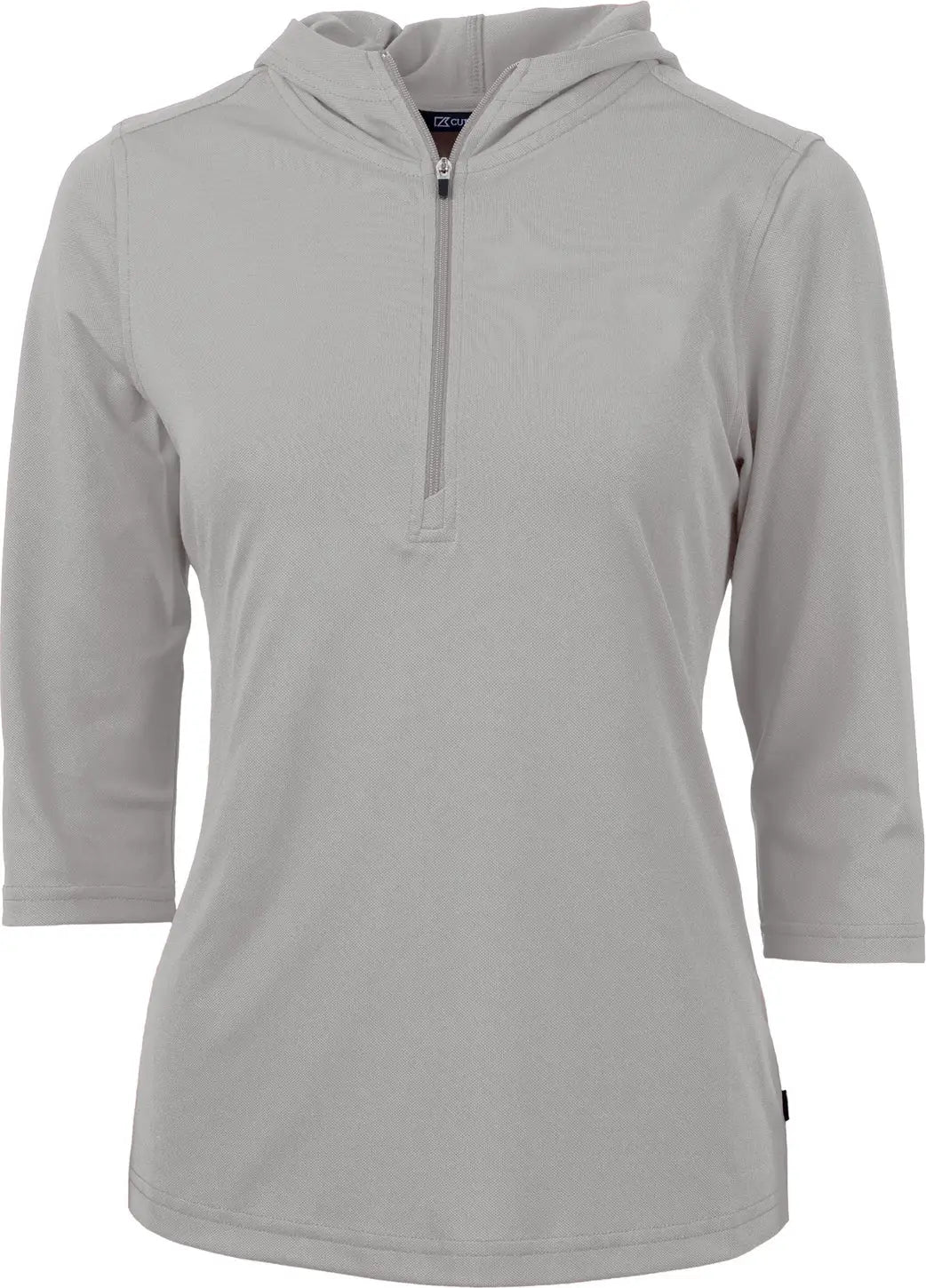Cutter & Buck Lck00120 Virtue Eco Pique Recycled Half Zip Pullover Womens Hoodie - Polished