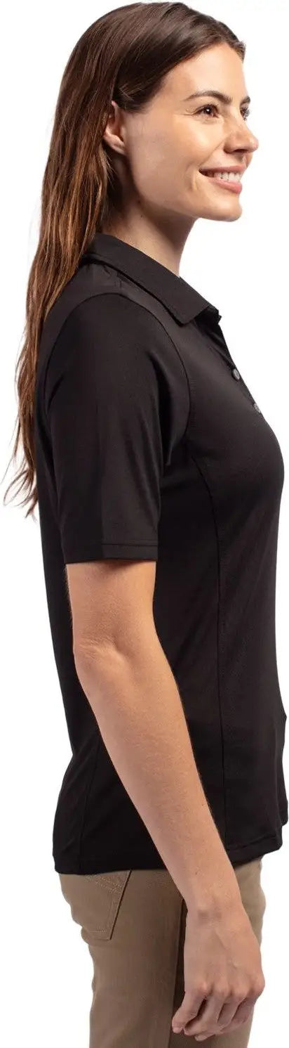 Cutter & Buck Lck00127 Virtue Eco Pique Recycled Womens Polo - Black