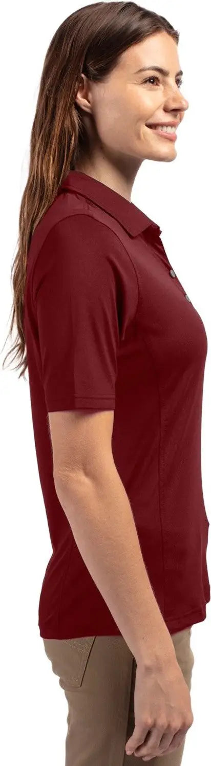 Cutter & Buck Lck00127 Virtue Eco Pique Recycled Womens Polo - Bordeaux