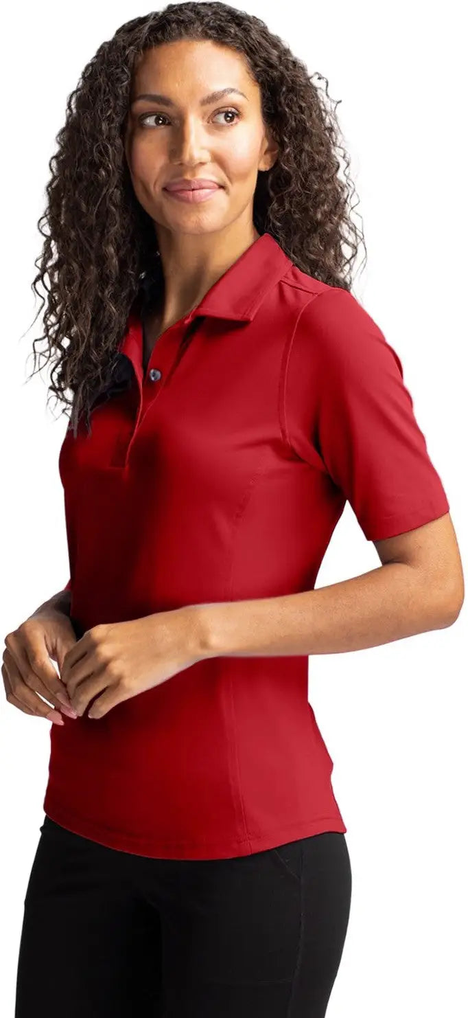 Cutter & Buck Lck00127 Virtue Eco Pique Recycled Womens Polo - Cardinal Red