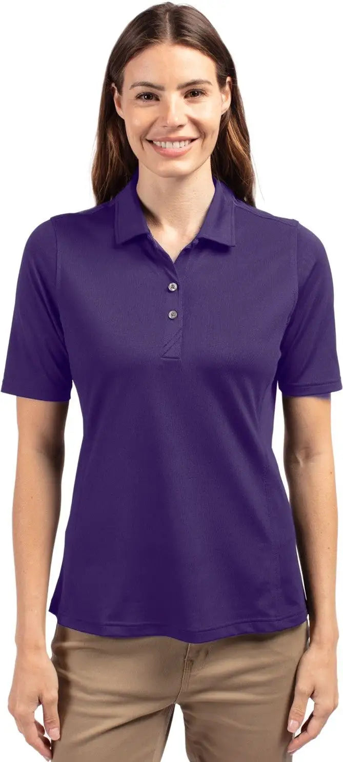 Cutter & Buck Lck00127 Virtue Eco Pique Recycled Womens Polo - College Purple - Ladies Xs