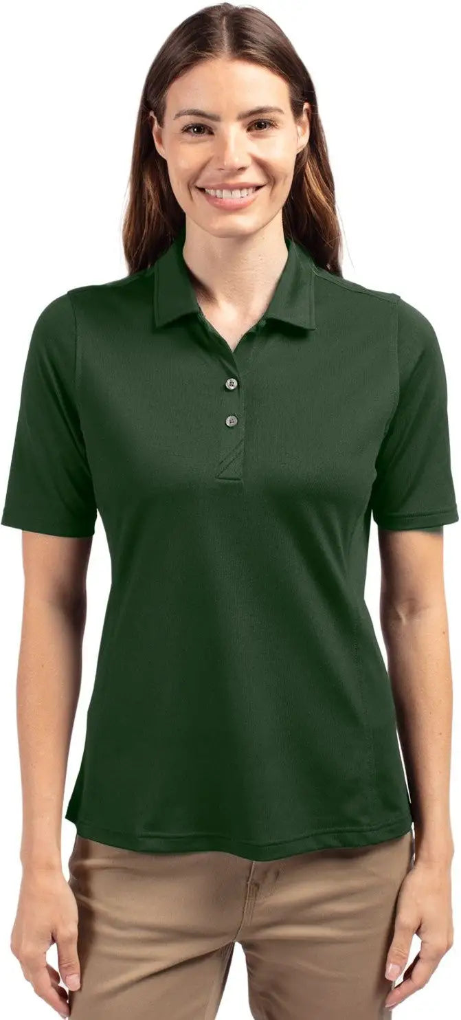 Cutter & Buck Lck00127 Virtue Eco Pique Recycled Womens Polo - Hunter - Ladies Xs