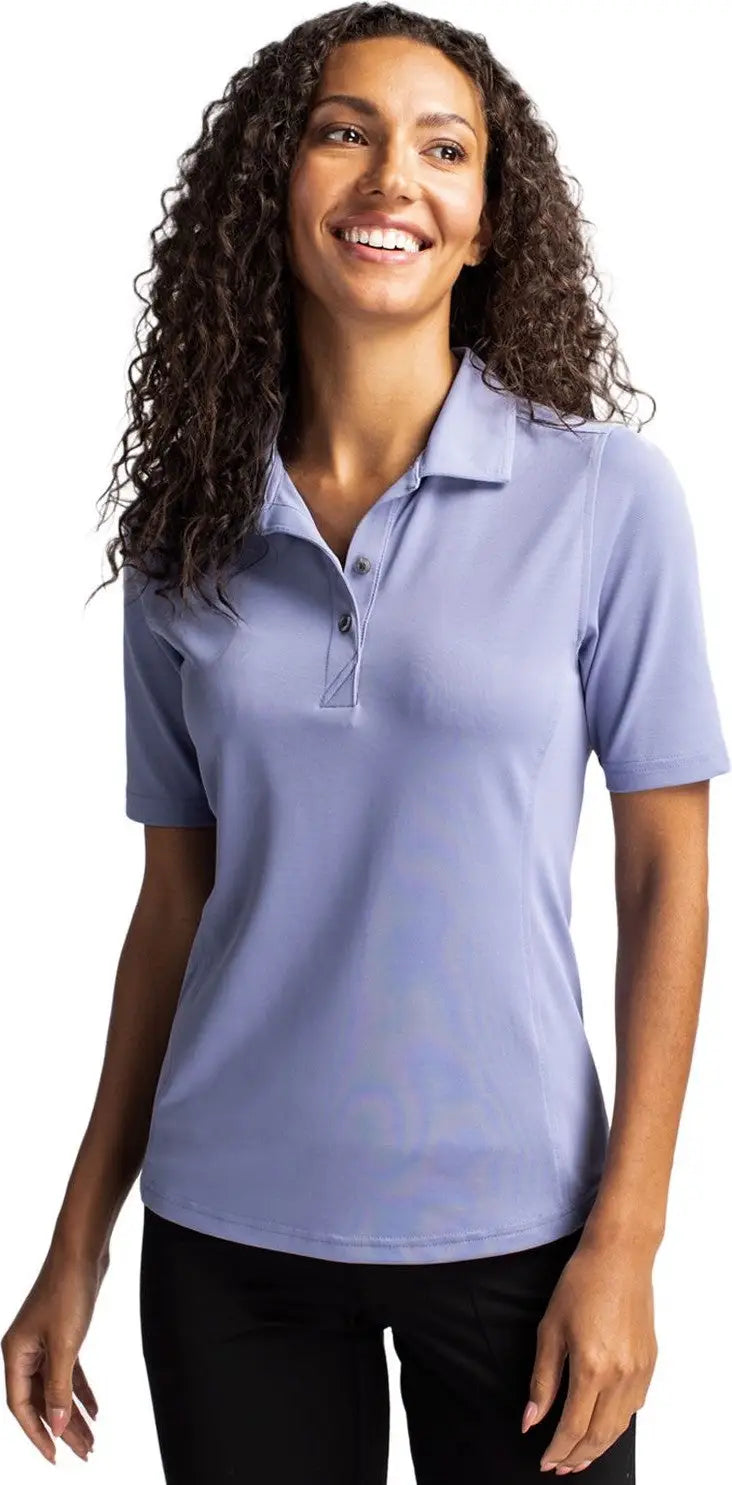 Cutter & Buck Lck00127 Virtue Eco Pique Recycled Womens Polo - Hyacinth - Ladies s