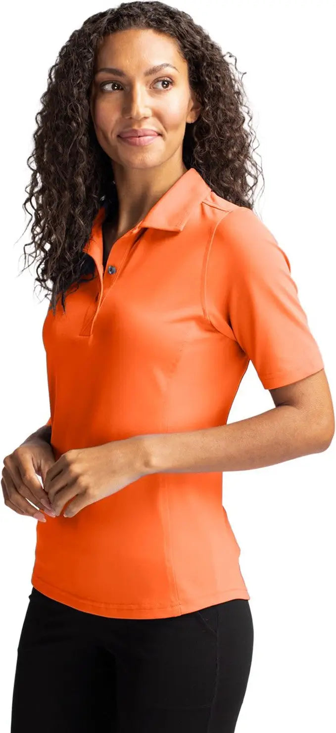 Cutter & Buck Lck00127 Virtue Eco Pique Recycled Womens Polo - Orange Burst