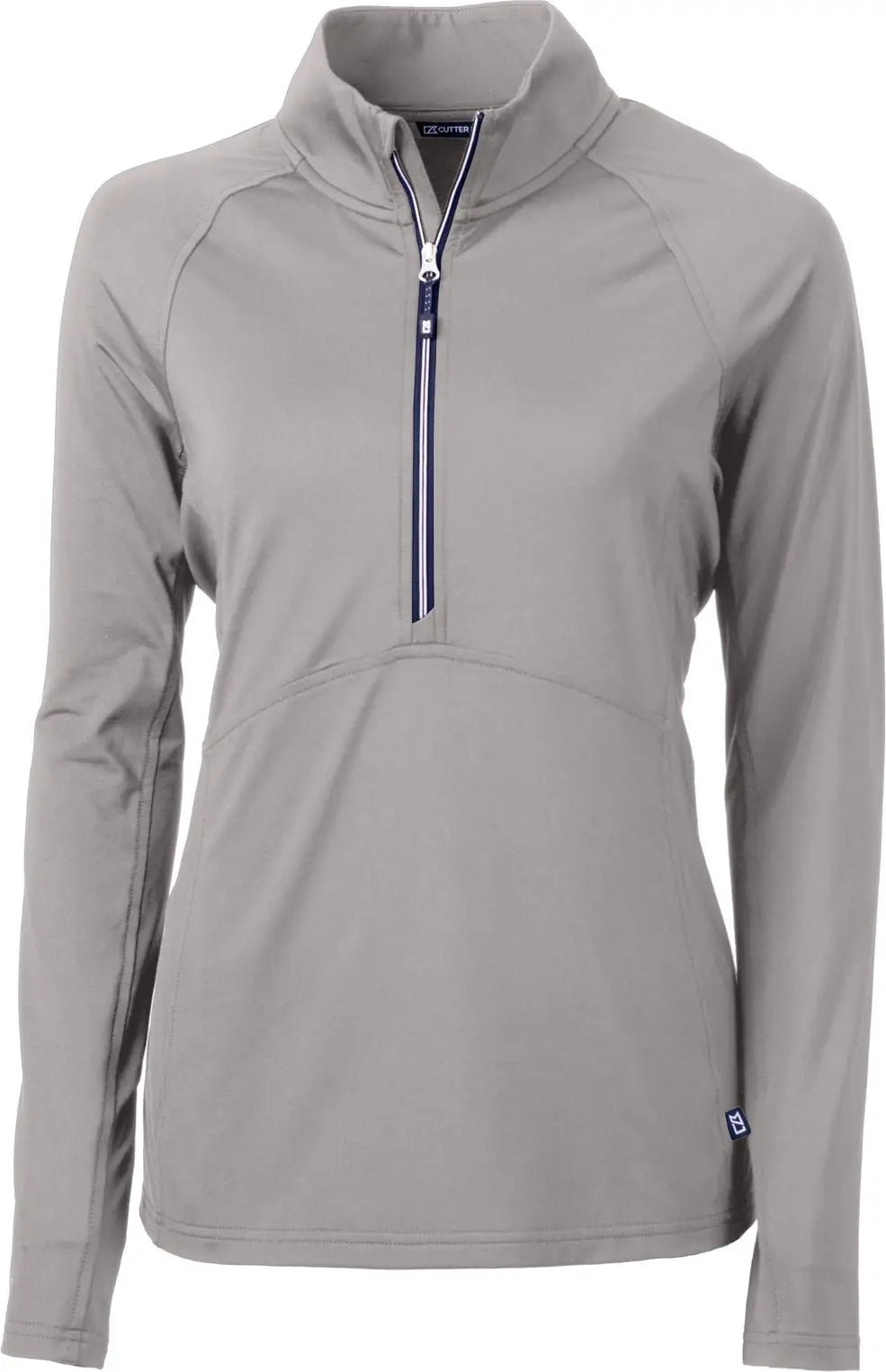 Cutter & Buck Lck00128 Adapt Eco Knit Stretch Recycled Womens Half Zip Pullover - Polished