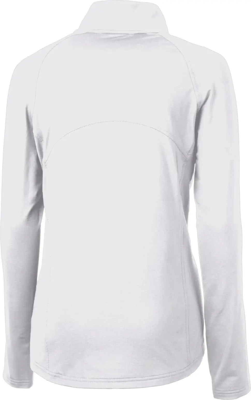 Cutter & Buck Lck00128 Adapt Eco Knit Stretch Recycled Womens Half Zip Pullover - White Navy Blue