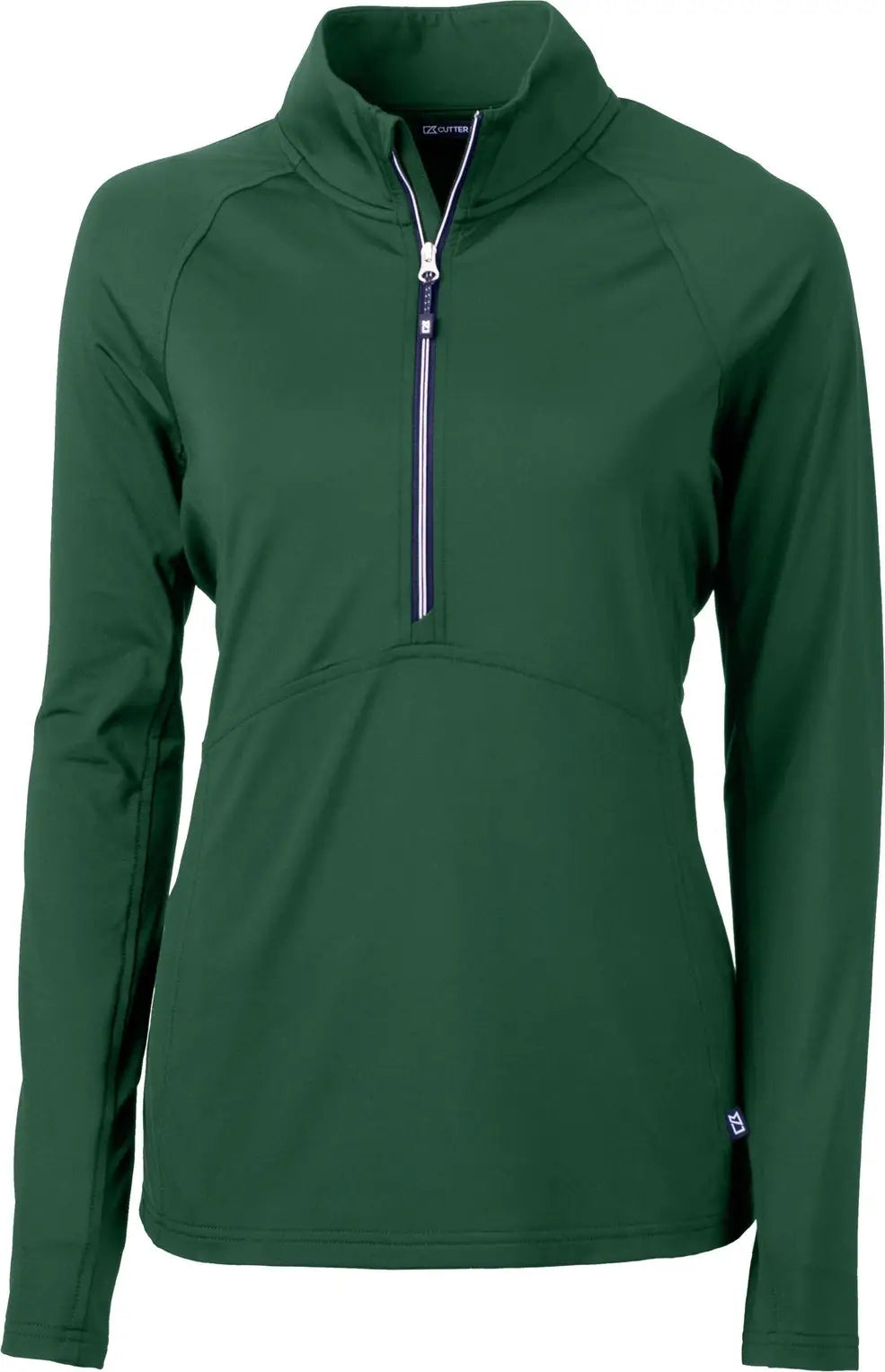 Cutter & Buck Lck00128 Adapt Eco Knit Stretch Recycled Womens Half Zip Pullover - Hunter