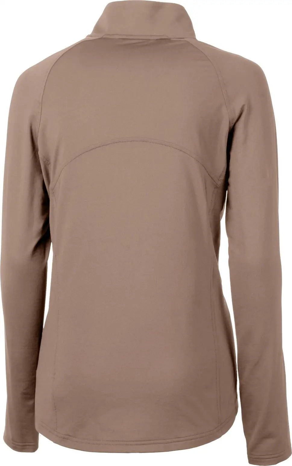 Cutter & Buck Lck00128 Adapt Eco Knit Stretch Recycled Womens Half Zip Pullover - Mushroom