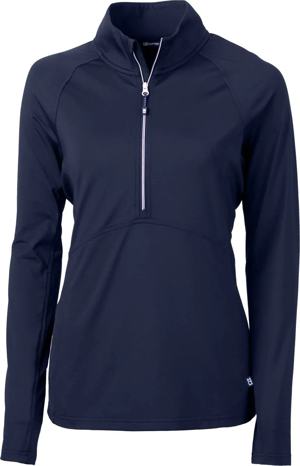 Cutter & Buck Lck00128 Adapt Eco Knit Stretch Recycled Womens Half Zip Pullover - Navy Blue