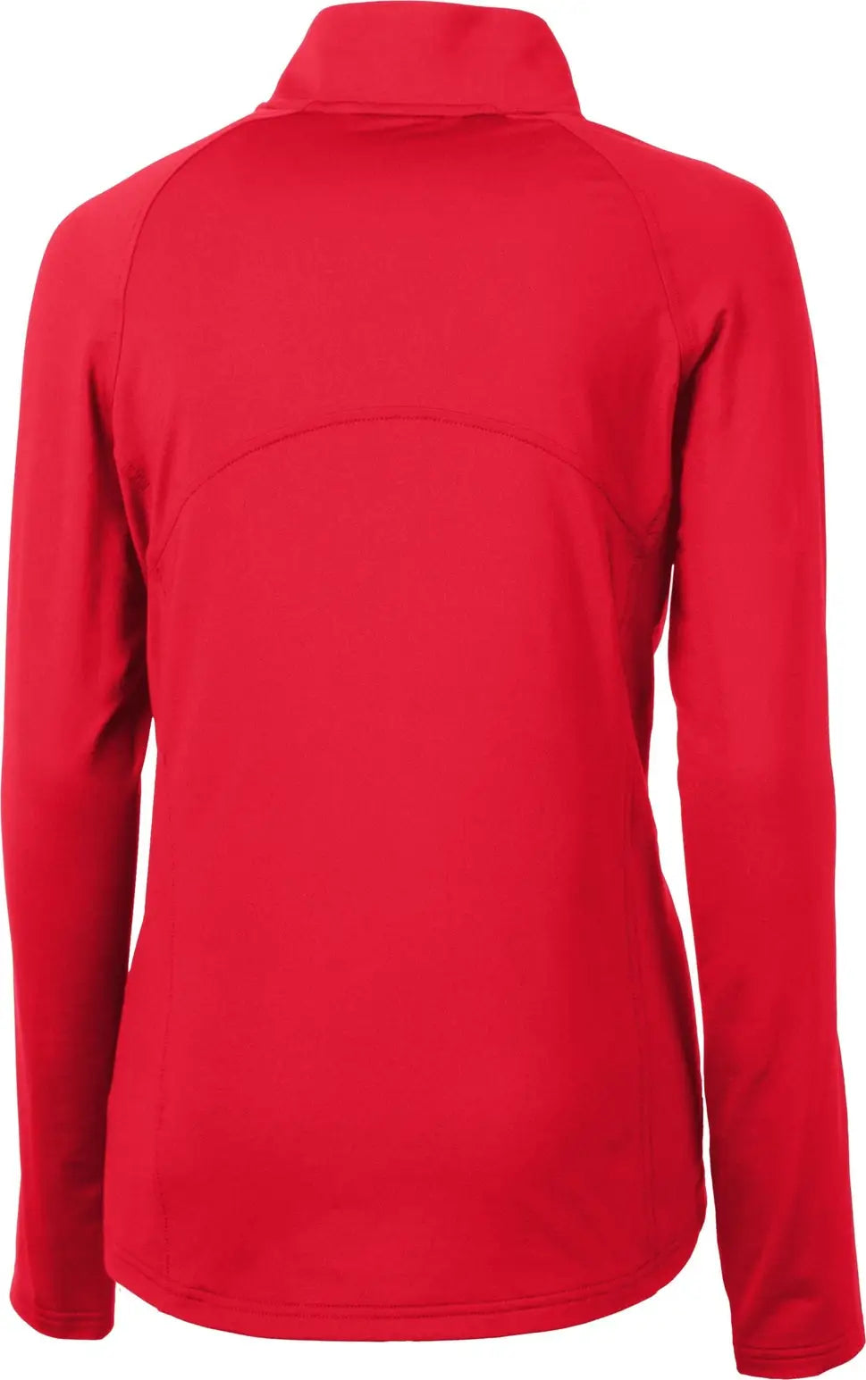 Cutter & Buck Lck00128 Adapt Eco Knit Stretch Recycled Womens Half Zip Pullover - Red
