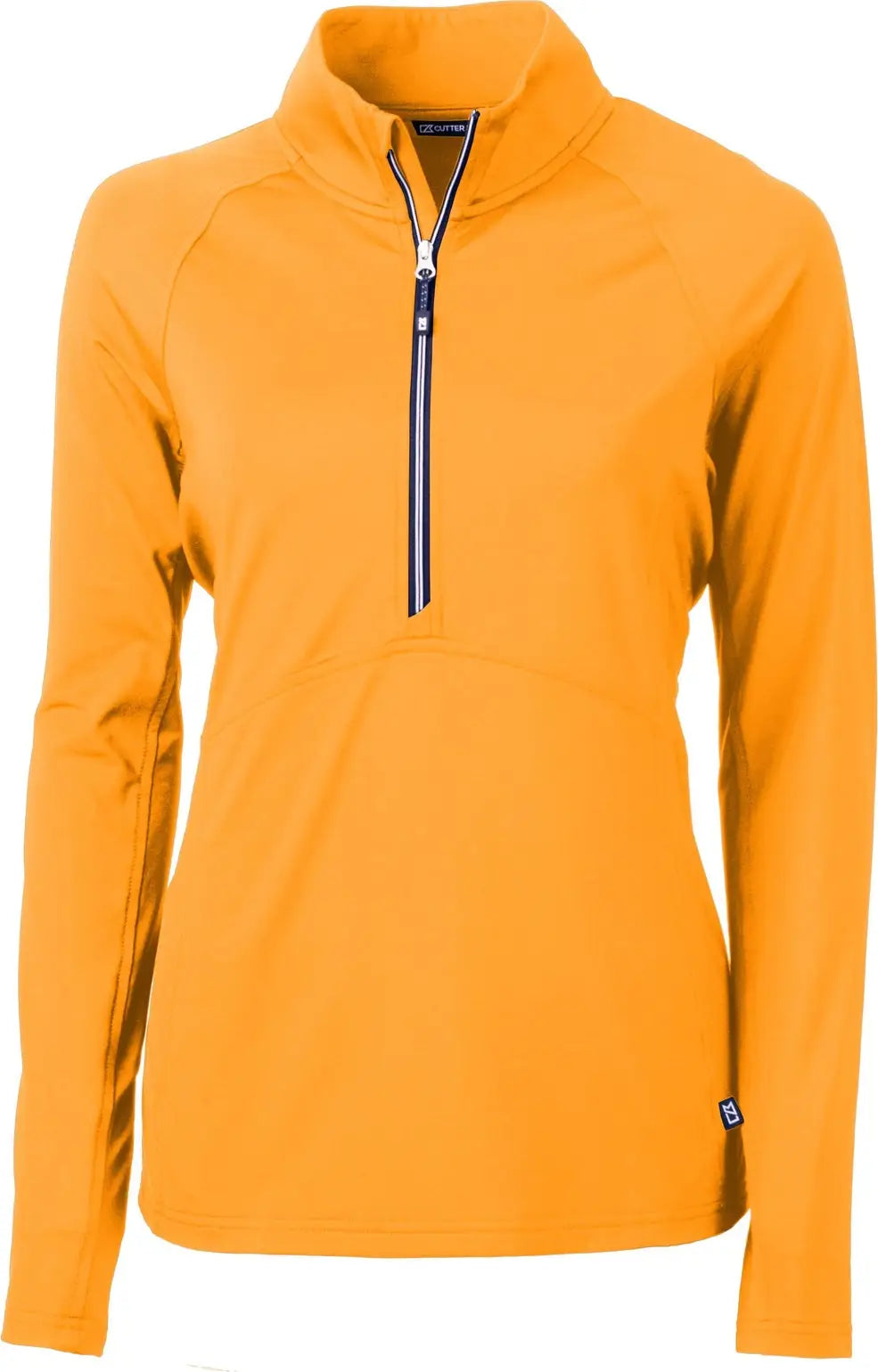 Cutter & Buck Lck00128 Adapt Eco Knit Stretch Recycled Womens Half Zip Pullover - Orange Burst